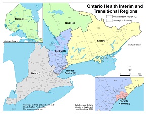Interim geographic regions - Ontario Regions